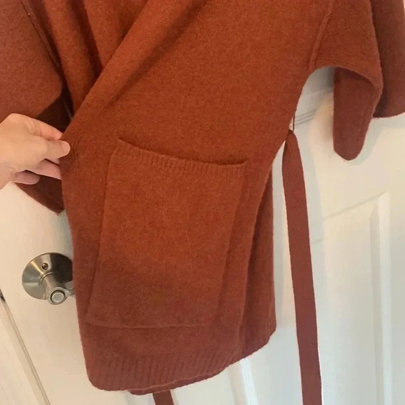 Halogen cashmere belted kimono style cardigan, one size - Picture 4 of 8